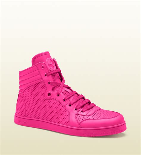 gucci pink trainers|pink gucci shoes high top.